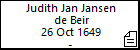 Judith Jan Jansen de Beir