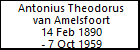 Antonius Theodorus van Amelsfoort