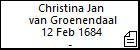 Christina Jan van Groenendaal