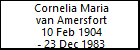 Cornelia Maria van Amersfort