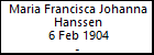 Maria Francisca Johanna Hanssen