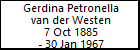 Gerdina Petronella van der Westen