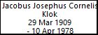 Jacobus Josephus Cornelis Klok