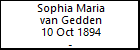 Sophia Maria van Gedden