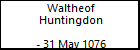 Waltheof Huntingdon
