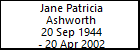 Jane Patricia Ashworth