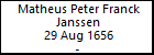 Matheus Peter Franck Janssen