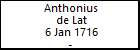 Anthonius de Lat