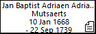 Jan Baptist Adriaen Adriaen (jr) Mutsaerts