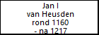 Jan I van Heusden
