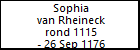 Sophia van Rheineck
