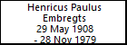 Henricus Paulus Embregts