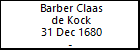 Barber Claas de Kock