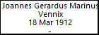 Joannes Gerardus Marinus Vennix