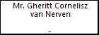 Mr. Gheritt Cornelisz van Nerven