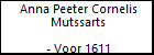 Anna Peeter Cornelis Mutssarts