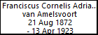 Franciscus Cornelis Adrianus van Amelsvoort