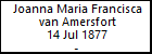 Joanna Maria Francisca van Amersfort