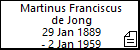 Martinus Franciscus de Jong